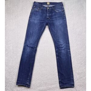 PRPS Jeans Mens 30x33 Blue Rambler Fit Made In Portugal Faded Straight Leg